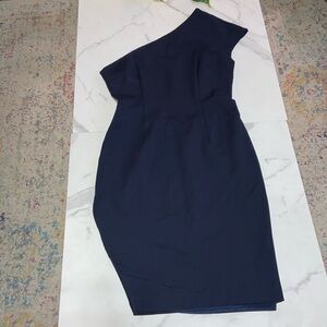 FINDERS KEEPERS Blue One Shoulder Mini Dress Size Medium